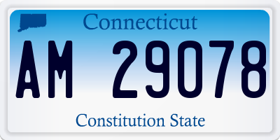 CT license plate AM29078