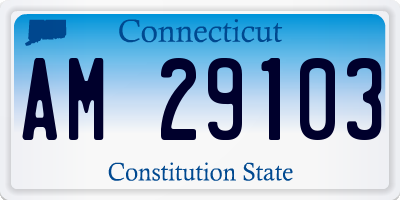 CT license plate AM29103