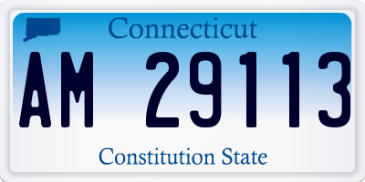 CT license plate AM29113