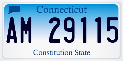CT license plate AM29115