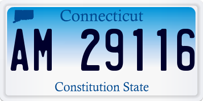 CT license plate AM29116