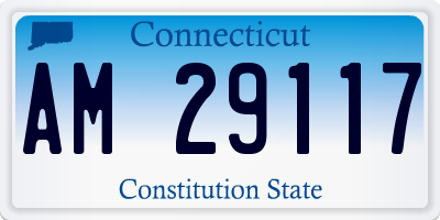 CT license plate AM29117