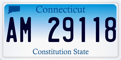 CT license plate AM29118
