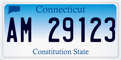 CT license plate AM29123