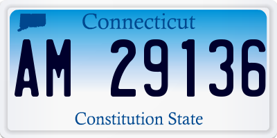 CT license plate AM29136