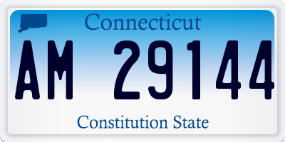 CT license plate AM29144