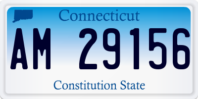 CT license plate AM29156