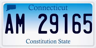 CT license plate AM29165