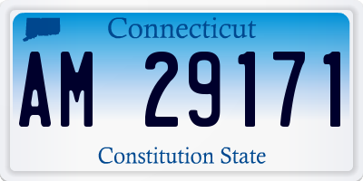 CT license plate AM29171