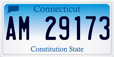 CT license plate AM29173