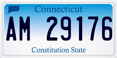 CT license plate AM29176