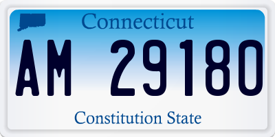 CT license plate AM29180