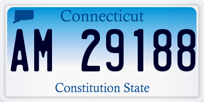 CT license plate AM29188