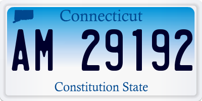 CT license plate AM29192