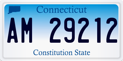 CT license plate AM29212