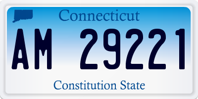 CT license plate AM29221