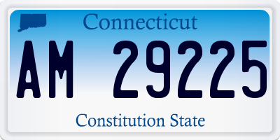 CT license plate AM29225