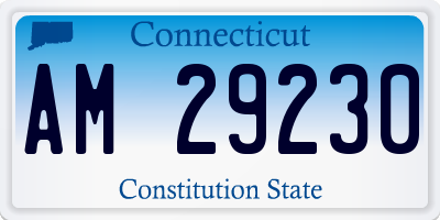 CT license plate AM29230
