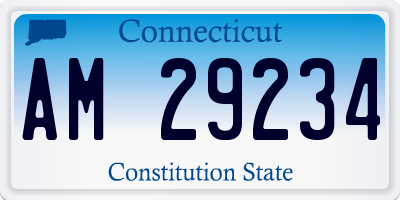 CT license plate AM29234