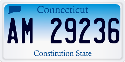 CT license plate AM29236