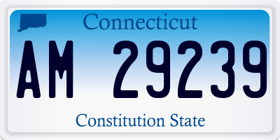 CT license plate AM29239