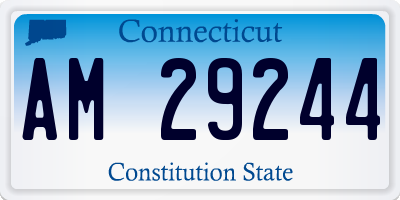 CT license plate AM29244