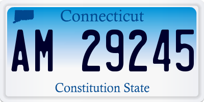 CT license plate AM29245