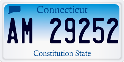 CT license plate AM29252