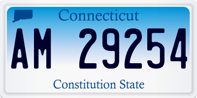 CT license plate AM29254