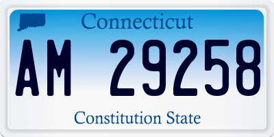 CT license plate AM29258