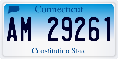 CT license plate AM29261