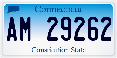 CT license plate AM29262