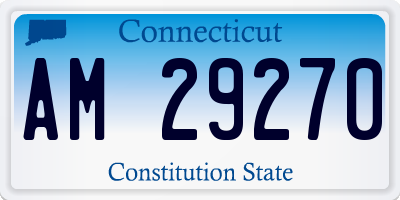CT license plate AM29270