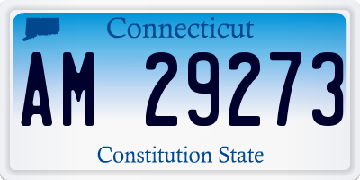 CT license plate AM29273