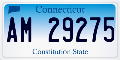 CT license plate AM29275