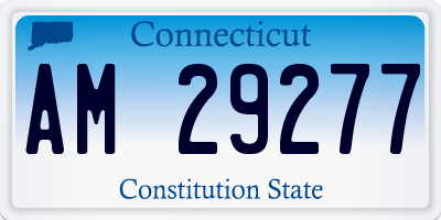 CT license plate AM29277