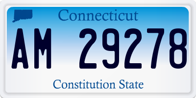 CT license plate AM29278