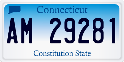 CT license plate AM29281