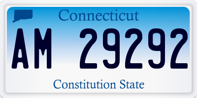 CT license plate AM29292