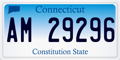 CT license plate AM29296