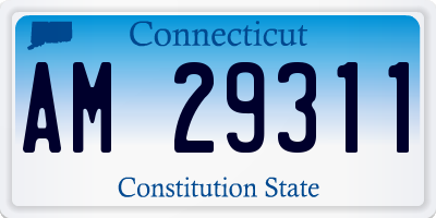 CT license plate AM29311