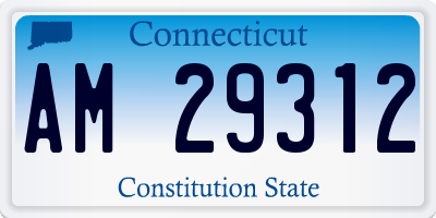 CT license plate AM29312