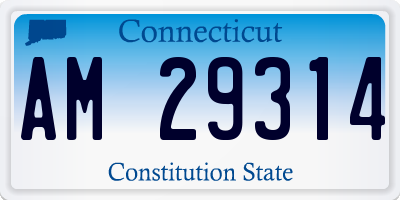 CT license plate AM29314