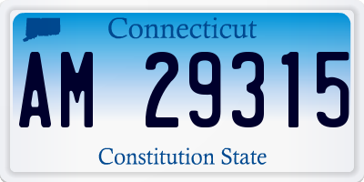 CT license plate AM29315