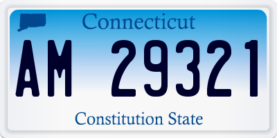 CT license plate AM29321
