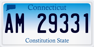 CT license plate AM29331