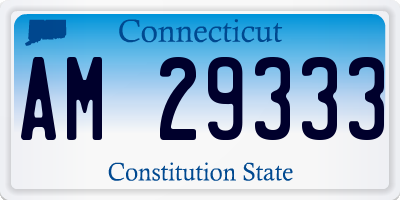 CT license plate AM29333