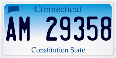 CT license plate AM29358