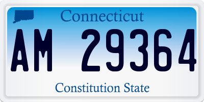 CT license plate AM29364