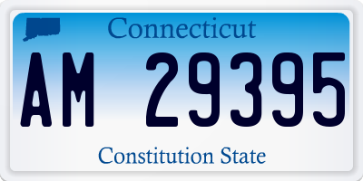 CT license plate AM29395